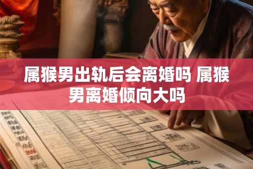属猴男出轨后会离婚吗 属猴男离婚倾向大吗