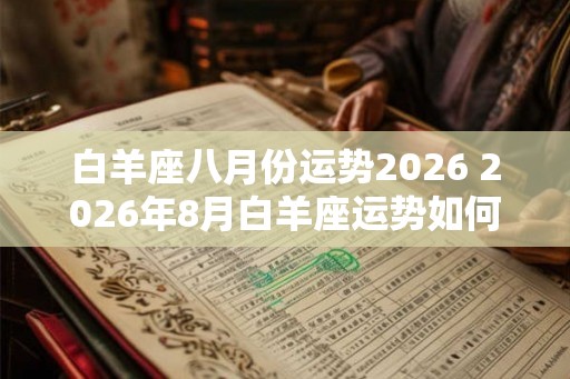 白羊座八月份运势2026 2026年8月白羊座运势如何