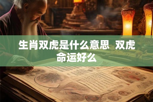 生肖双虎是什么意思  双虎命运好么