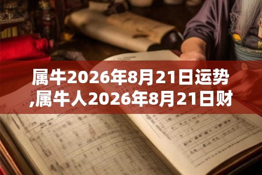 属牛2026年8月21日运势,属牛人2026年8月21日财运,生肖牛2026年8月21日运势
