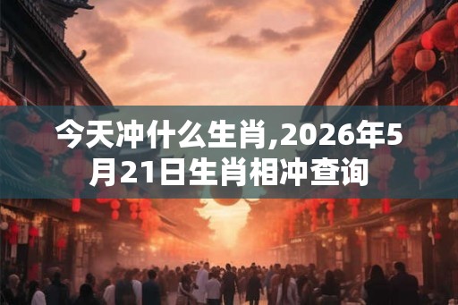 今天冲什么生肖,2026年5月21日生肖相冲查询