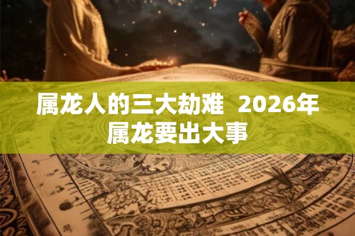 属龙人的三大劫难  2026年属龙要出大事