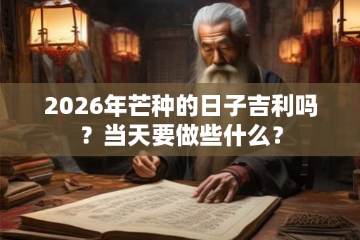 2026年芒种的日子吉利吗?当天要做些什么? 2026年芒种的日子吉利吗?当天要做些什么?