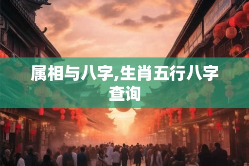 属相与八字,生肖五行八字查询