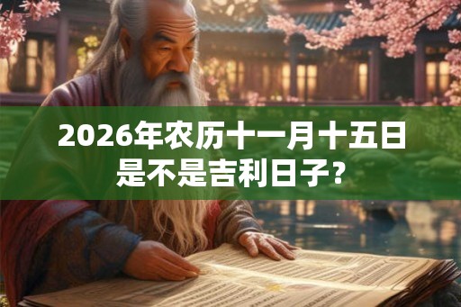 2026年农历十一月十五日是不是吉利日子？
