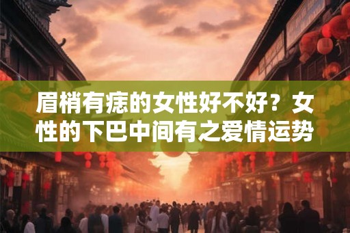 眉梢有痣的女性好不好？女性的下巴中间有之爱情运势好吗？