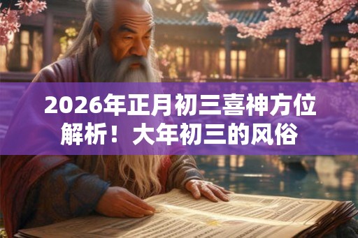 2026年正月初三喜神方位解析！大年初三的风俗