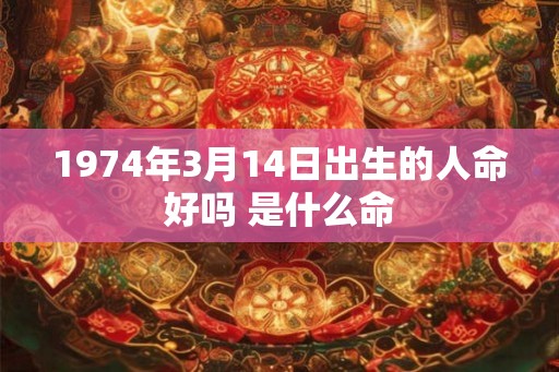 1974年3月14日出生的人命好吗 是什么命
