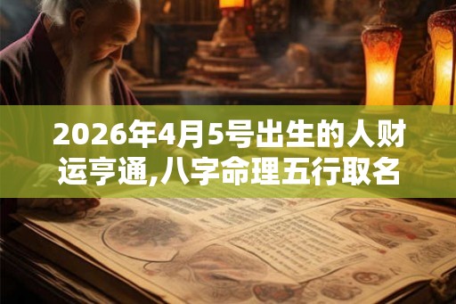 2026年4月5号出生的人财运亨通,八字命理五行取名