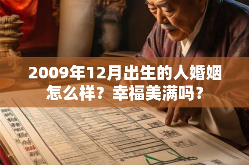 2009年12月出生的人婚姻怎么样？幸福美满吗？