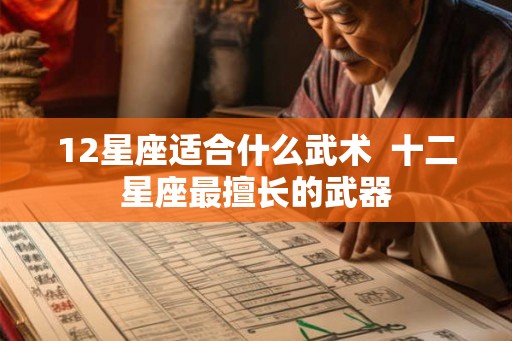 12星座适合什么武术  十二星座最擅长的武器