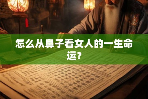 怎么从鼻子看女人的一生命运？