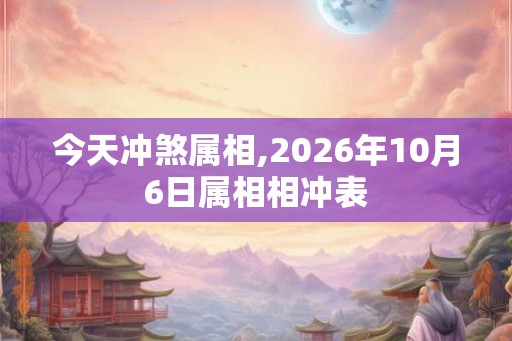 今天冲煞属相,2026年10月6日属相相冲表