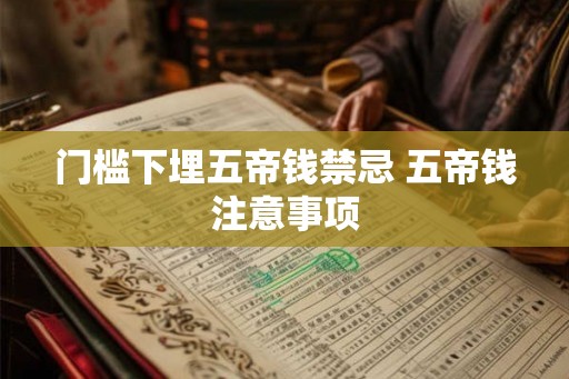 门槛下埋五帝钱禁忌 五帝钱注意事项