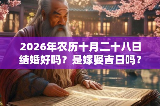 2026年农历十月二十八日结婚好吗？是嫁娶吉日吗？