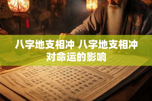 八字地支相冲 八字地支相冲对命运的影响