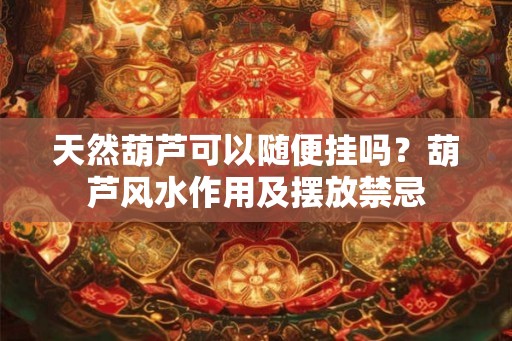 天然葫芦可以随便挂吗？葫芦风水作用及摆放禁忌