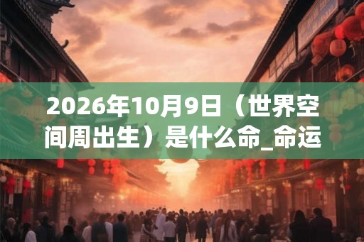 2026年10月9日（世界空间周出生）是什么命_命运如何