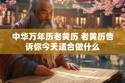 中华万年历老黄历 老黄历告诉你今天适合做什么