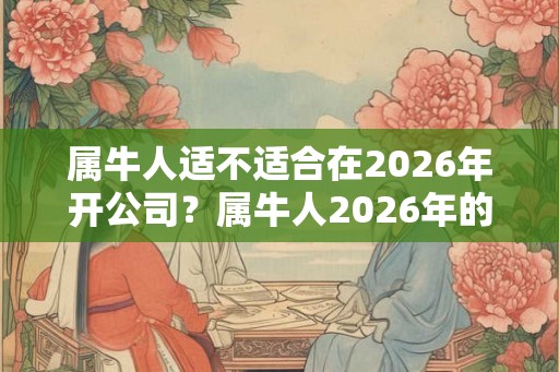 属牛人适不适合在2026年开公司？属牛人2026年的求财方向在哪？