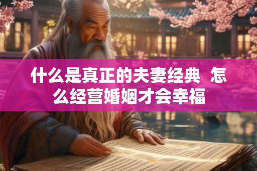 什么是真正的夫妻经典 怎么经营婚姻才会幸福 什么是真正的夫妻经典 怎么经营婚姻才会幸福