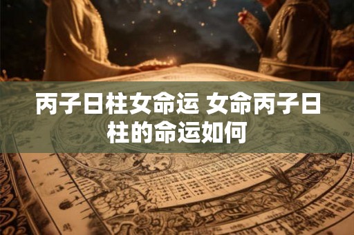 丙子日柱女命运 女命丙子日柱的命运如何
