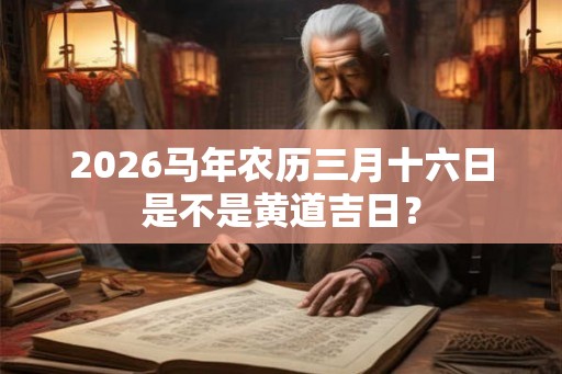2026马年农历三月十六日是不是黄道吉日？