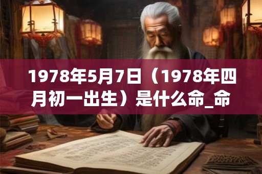 1978年5月7日（1978年四月初一出生）是什么命_命运如何