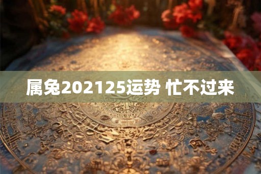 属兔202125运势 忙不过来