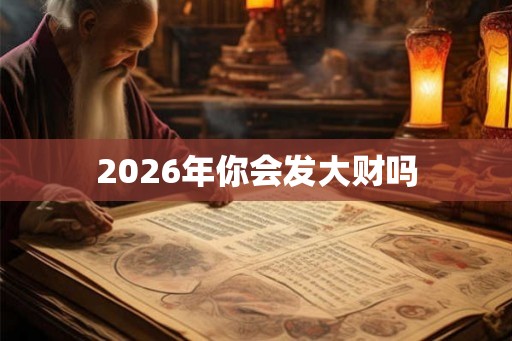 2026年你会发大财吗