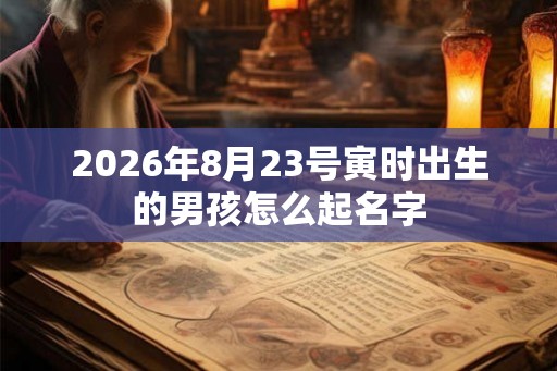2026年8月23号寅时出生的男孩怎么起名字
