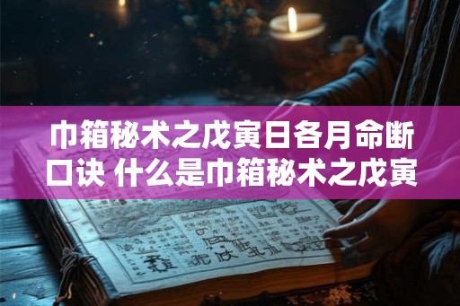 巾箱秘术之戊寅日各月命断口诀 什么是巾箱秘术之戊寅日各月命断口诀