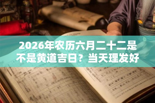 2026年农历六月二十二是不是黄道吉日？当天理发好不好？