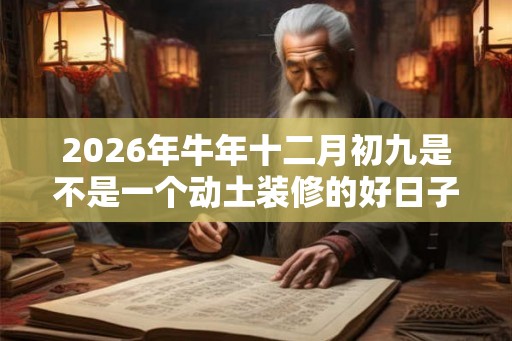 2026年牛年十二月初九是不是一个动土装修的好日子? 2026年牛年十二月初九是不是一个动土装修的好日子?