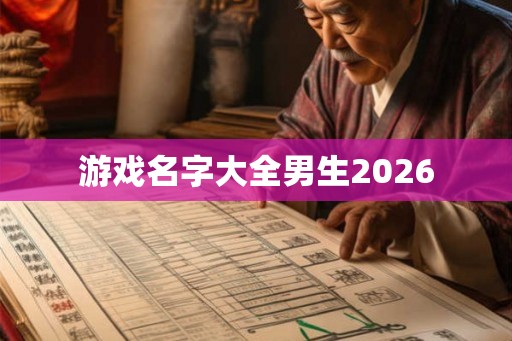 游戏名字大全男生2026 游戏名字大全男生2026