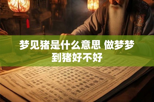 梦见猪是什么意思 做梦梦到猪好不好 梦见猪是什么意思 做梦梦到猪好不好