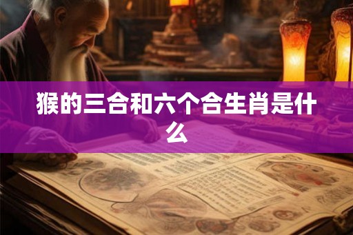 猴的三合和六个合生肖是什么