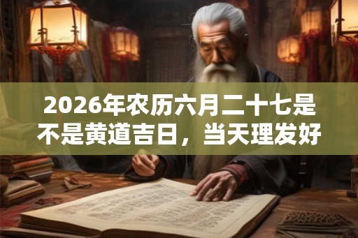 2026年农历六月二十七是不是黄道吉日，当天理发好不好？