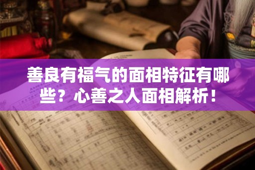 善良有福气的面相特征有哪些？心善之人面相解析！