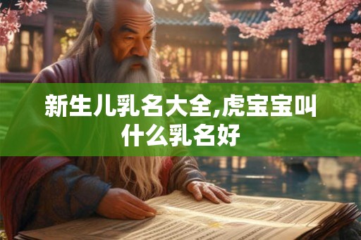 新生儿乳名大全,虎宝宝叫什么乳名好