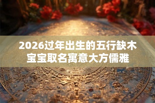 2026过年出生的五行缺木宝宝取名寓意大方儒雅