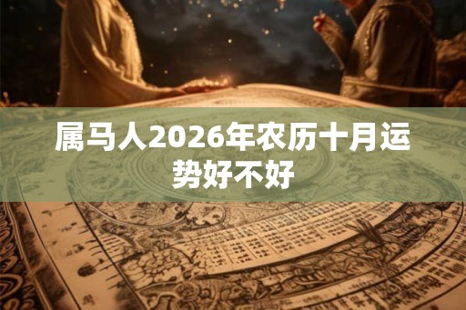 属马人2026年农历十月运势好不好