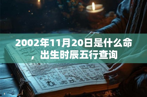 2002年11月20日是什么命，出生时辰五行查询