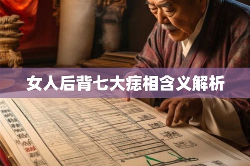 女人后背七大痣相含义解析