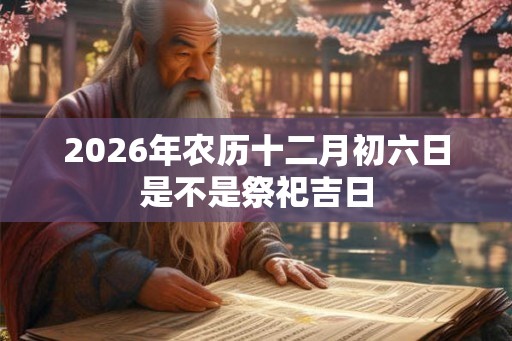 2026年农历十二月初六日是不是祭祀吉日