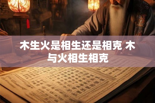 木生火是相生还是相克 木与火相生相克