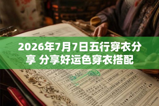 2026年7月7日五行穿衣分享 分享好运色穿衣搭配