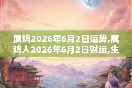 属鸡2026年6月2日运势,属鸡人2026年6月2日财运,生肖鸡2026年6月2日运势