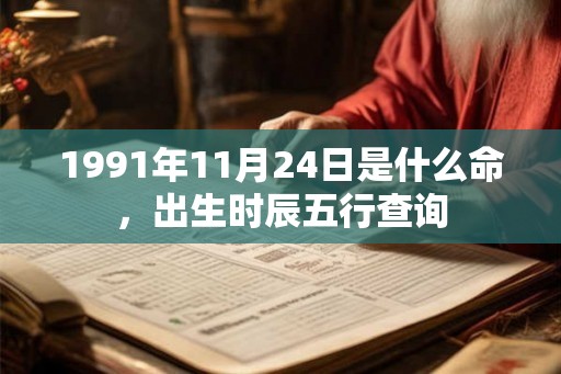 1991年11月24日是什么命，出生时辰五行查询
