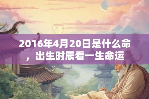 2016年4月20日是什么命,出生时辰看一生命运 2016年4月20日是什么命,出生时辰看一生命运